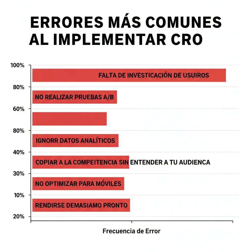 Gráfico de errores comunes en CRO automatizado