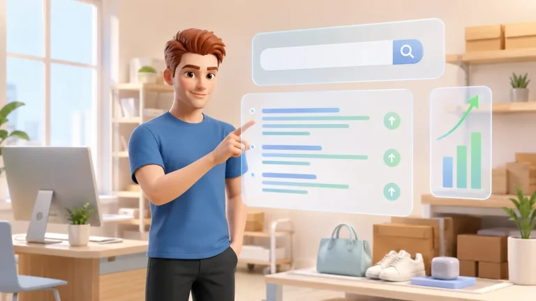 Agente de IA de AI Shop Helper usando datos de Google Search Console: buscador y posiciones